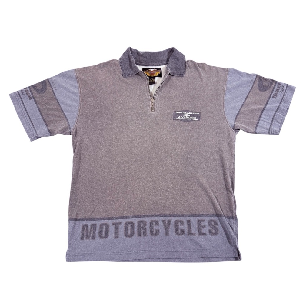 Harley-Davidson Men’s Size Medium Spell Out Polo Shirt Cotton Short Sleeve